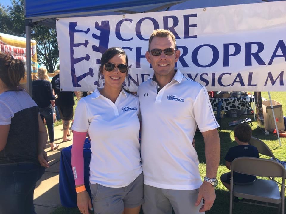 Dr. Brown and Jennifer at a Community event